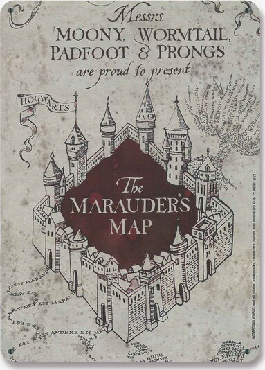 LOGOSHIRT Blechschild 'Harry Potter - Marauder's Map' in mischfarben, Produktansicht