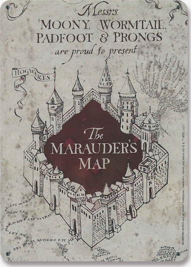LOGOSHIRT Blechschild 'Harry Potter - Marauder's Map' in One Size in mischfarben, Produktansicht