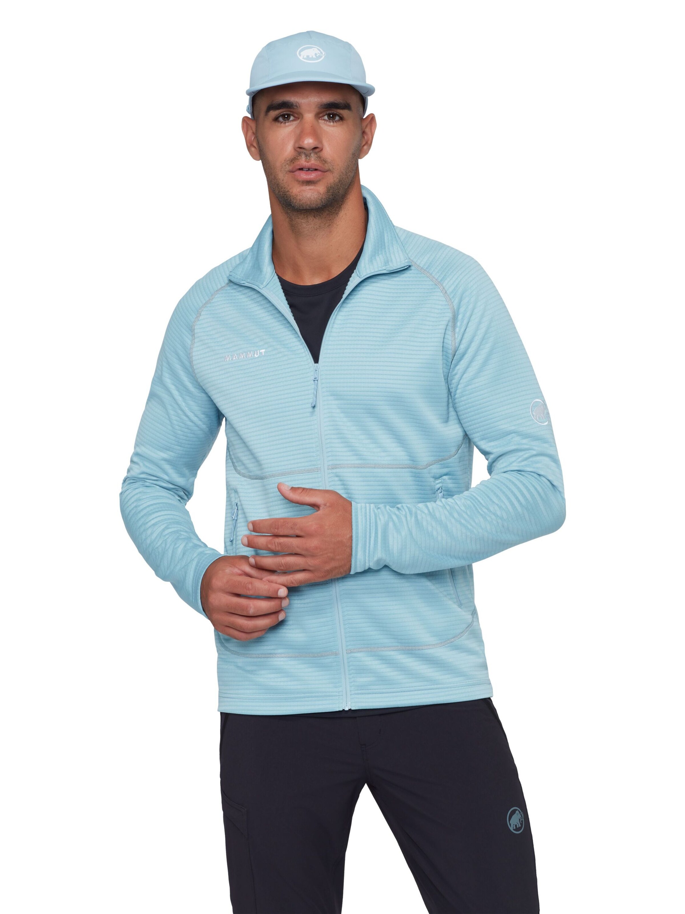 MAMMUT Athletic Fleece Jacket 'Crag' in Blue: front