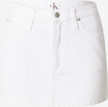 Jupe Calvin Klein Jeans en blanc : devant