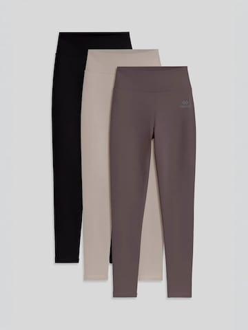 Tommy Life - Skinny Leggings 'Gamaschen' em cinzento: frente