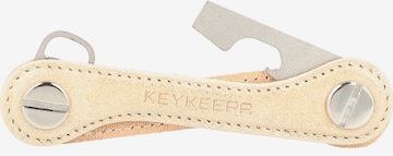 Portachiavi 'Leather' di Keykeepa in beige: frontale