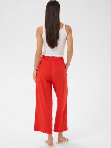 Kaffe Wide Leg Hose 'KAMilia' in Rot