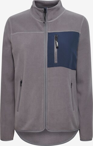 Veste en polaire 'Nymfe' Oxmo en gris : devant