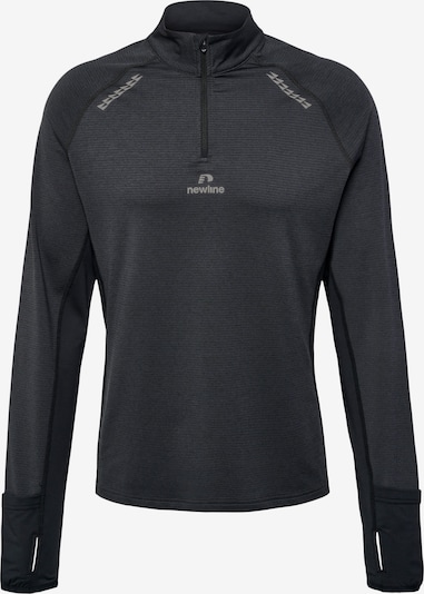 Newline Sportsweatshirt in hellgrau / schwarz, Produktansicht