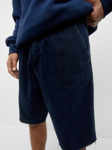 Pull&Bear Wide Leg Shorts in Blau