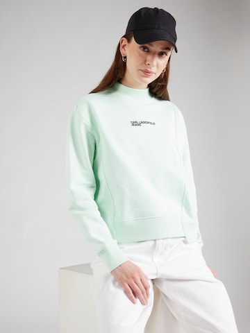 Felpa di KARL LAGERFELD JEANS in verde: frontale