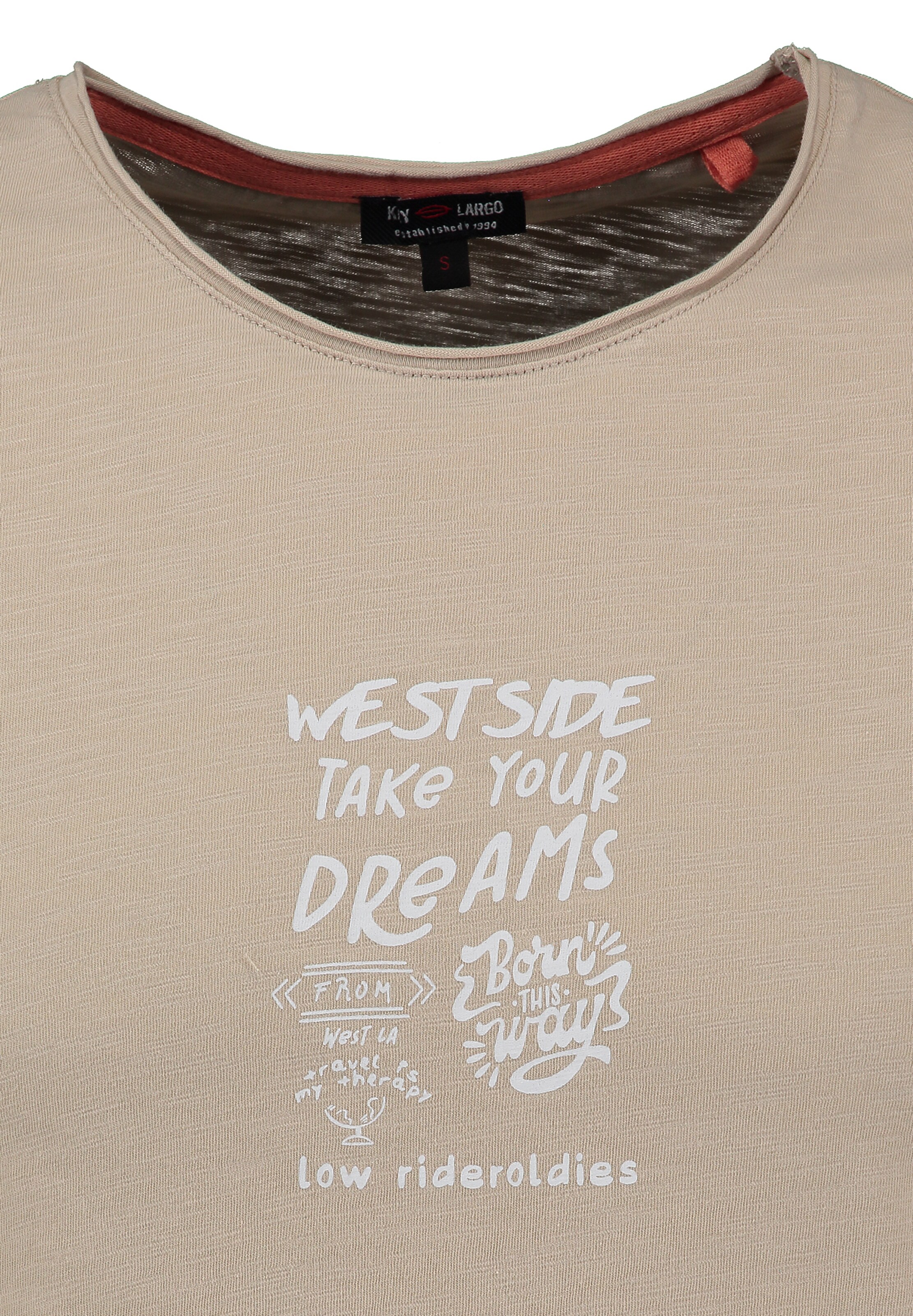 Key Largo - Camisa 'WEST SIDE' em bege