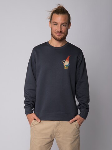 Felpa ' Gartenzwerg ' di Watapparel in grigio: frontale