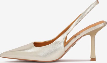 Kazar Slingpumps in Goud: voorkant