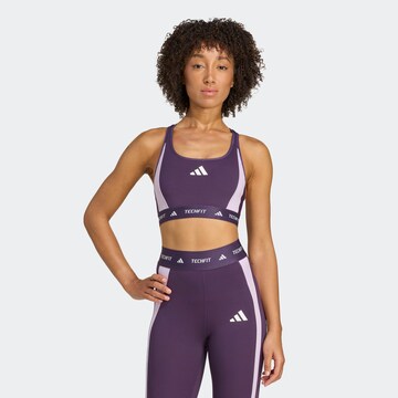 ADIDAS PERFORMANCE Бюстие Спортен сутиен в лилав: отпред