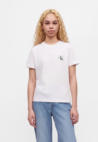 Calvin Klein Jeans Μπλουζάκι σε μπεζ: μπροστά