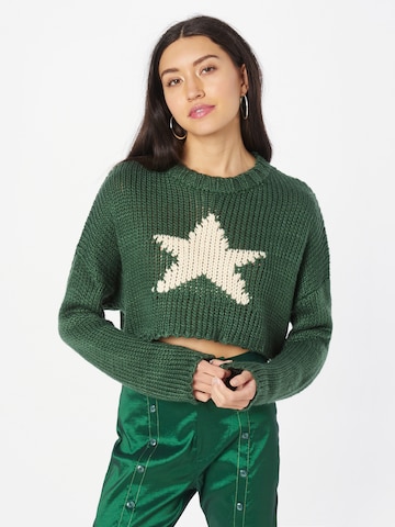 Edikted Sweater 'Mega' in Green: front