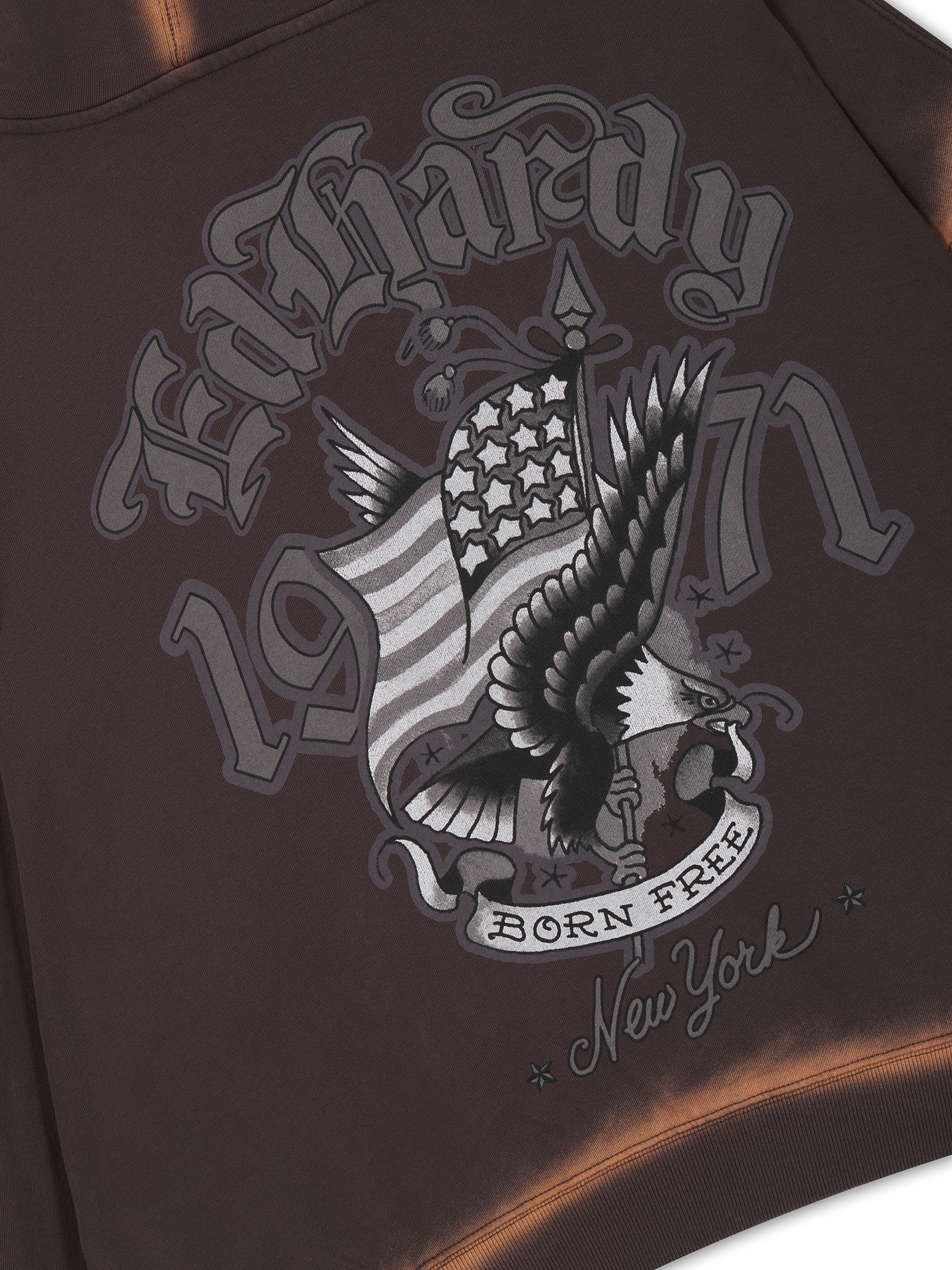 Ed Hardy Sweatjakke i brun: tilbage