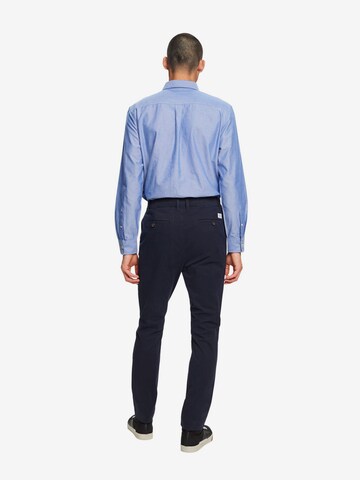Coupe slim Pantalon chino ESPRIT en bleu