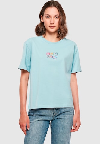 T-shirt 'Christmas Holly Jolly' Merchcode en bleu : devant