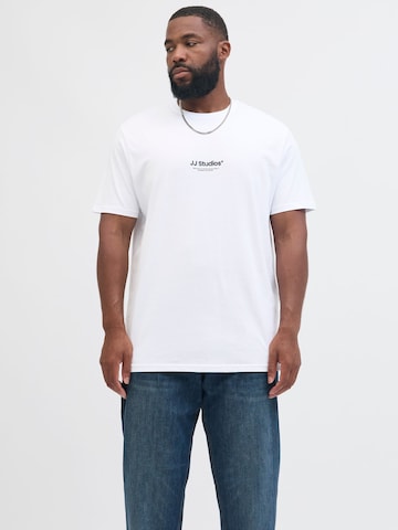 Jack & Jones Plus - Camisa 'JJESOHO' em branco: frente