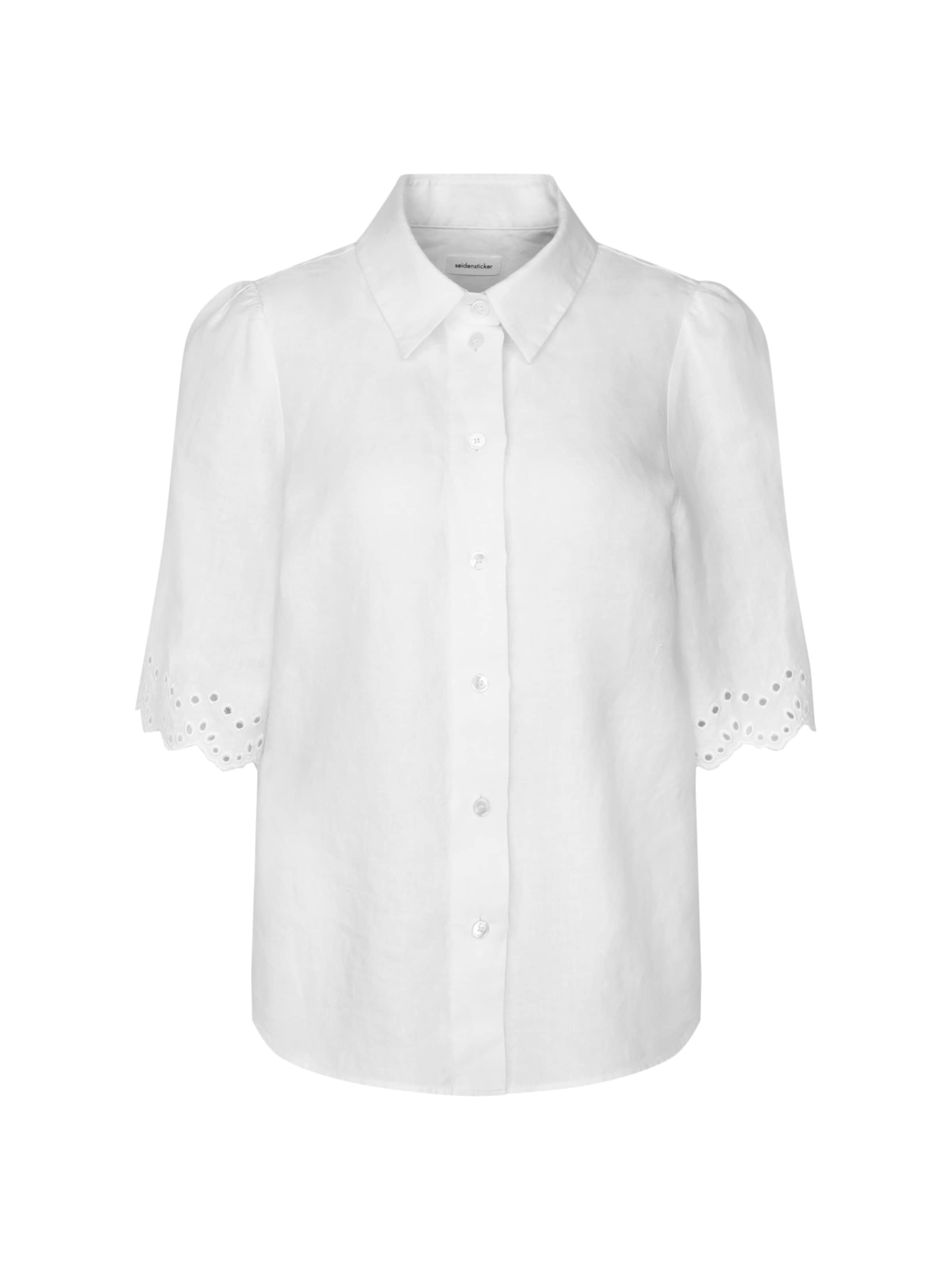 SEIDENSTICKER Blouse 'Uni' in White: front