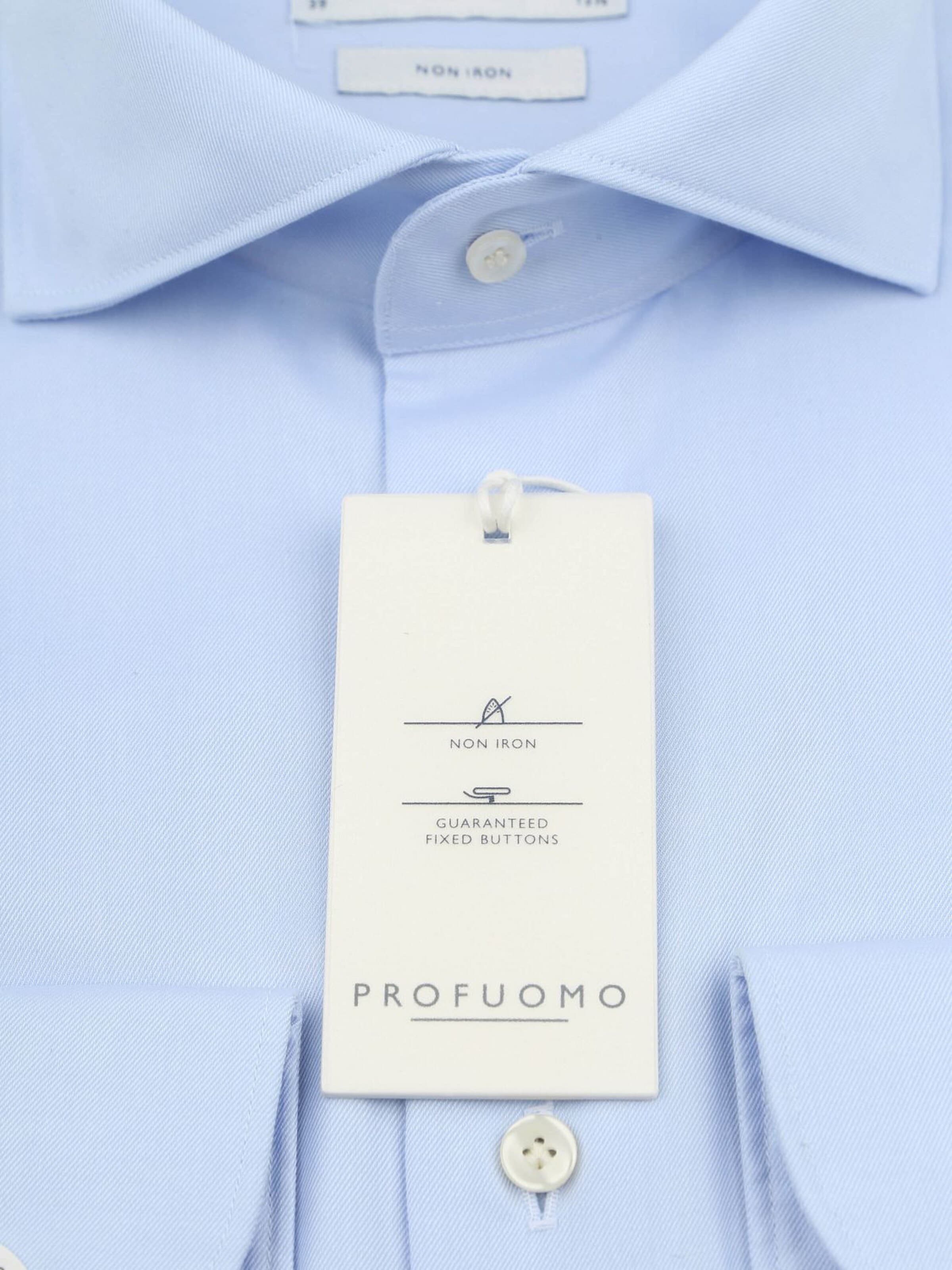 Profuomo Slim fit Button Up Shirt in Blue