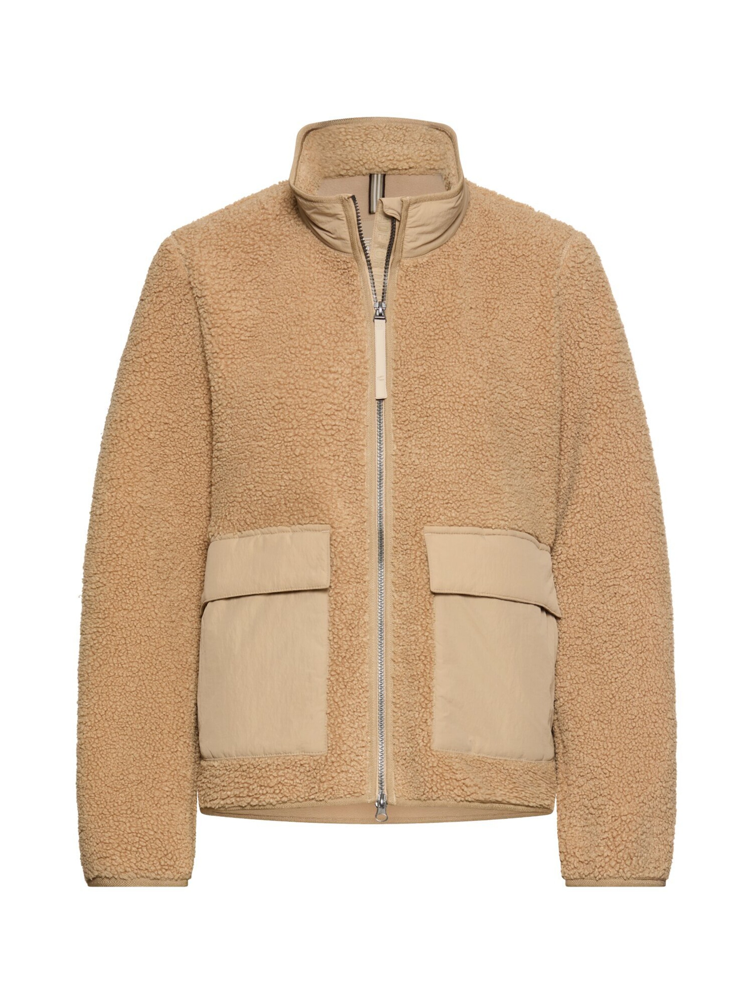 CAMEL ACTIVE Teddy Jacke mit Innentasche in Beige: Vorderseite