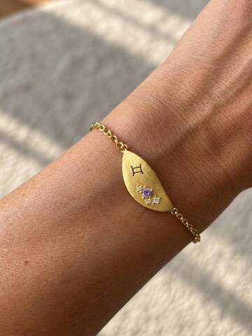 Braccialetto '18k Gold Plated Gemini | Tweelingen Zodiac' di Sally Jane Jewelry in oro