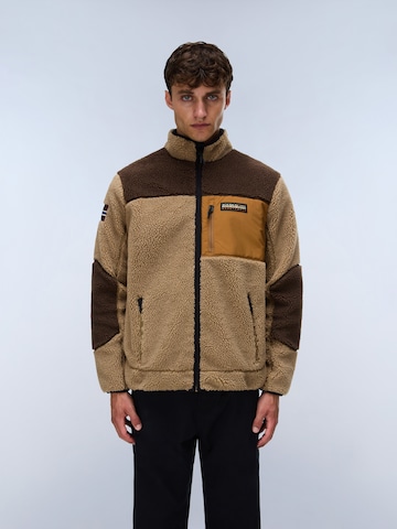 NAPAPIJRI - Chaqueta polar 'Yupik' en marrón: frente