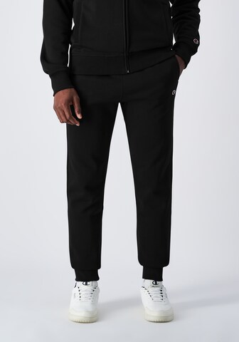 Champion Authentic Athletic Apparel Tapered Pants in Black: front