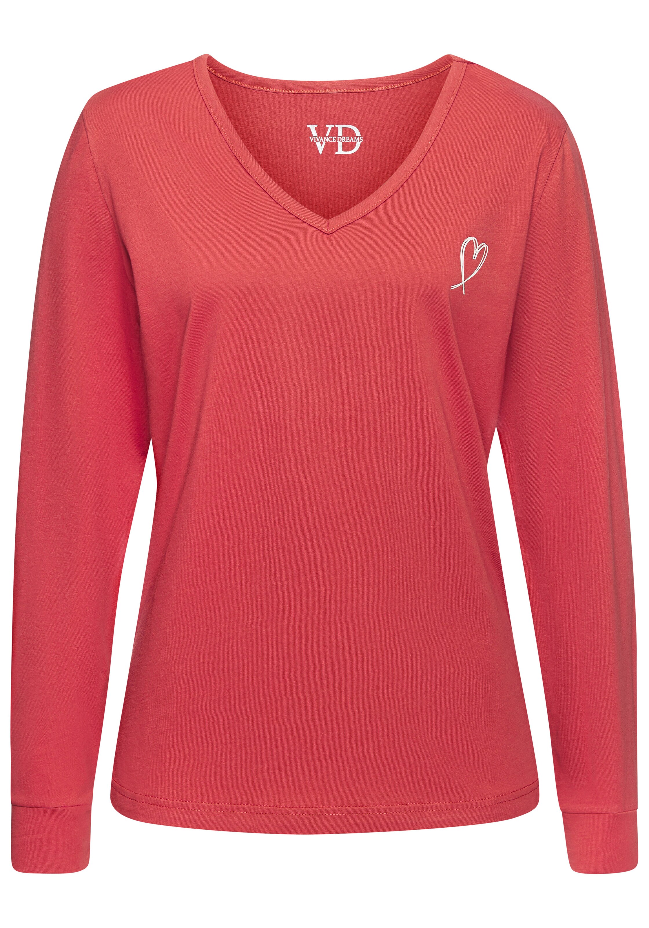 Chemise de nuit 'Dreams' VIVANCE en rouge : devant