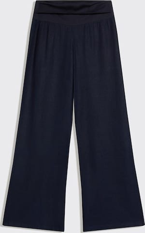 Bershka Wide leg Pants in Blue: front