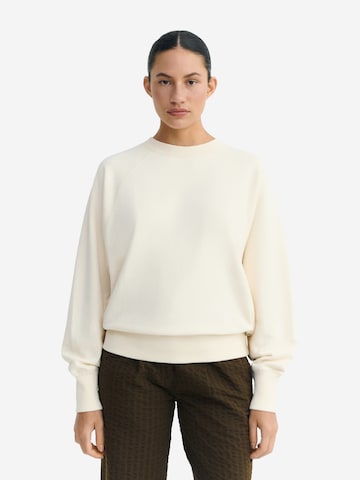 Thinking MU Sweatshirt 'SHELL' in Weiß: Vorderseite