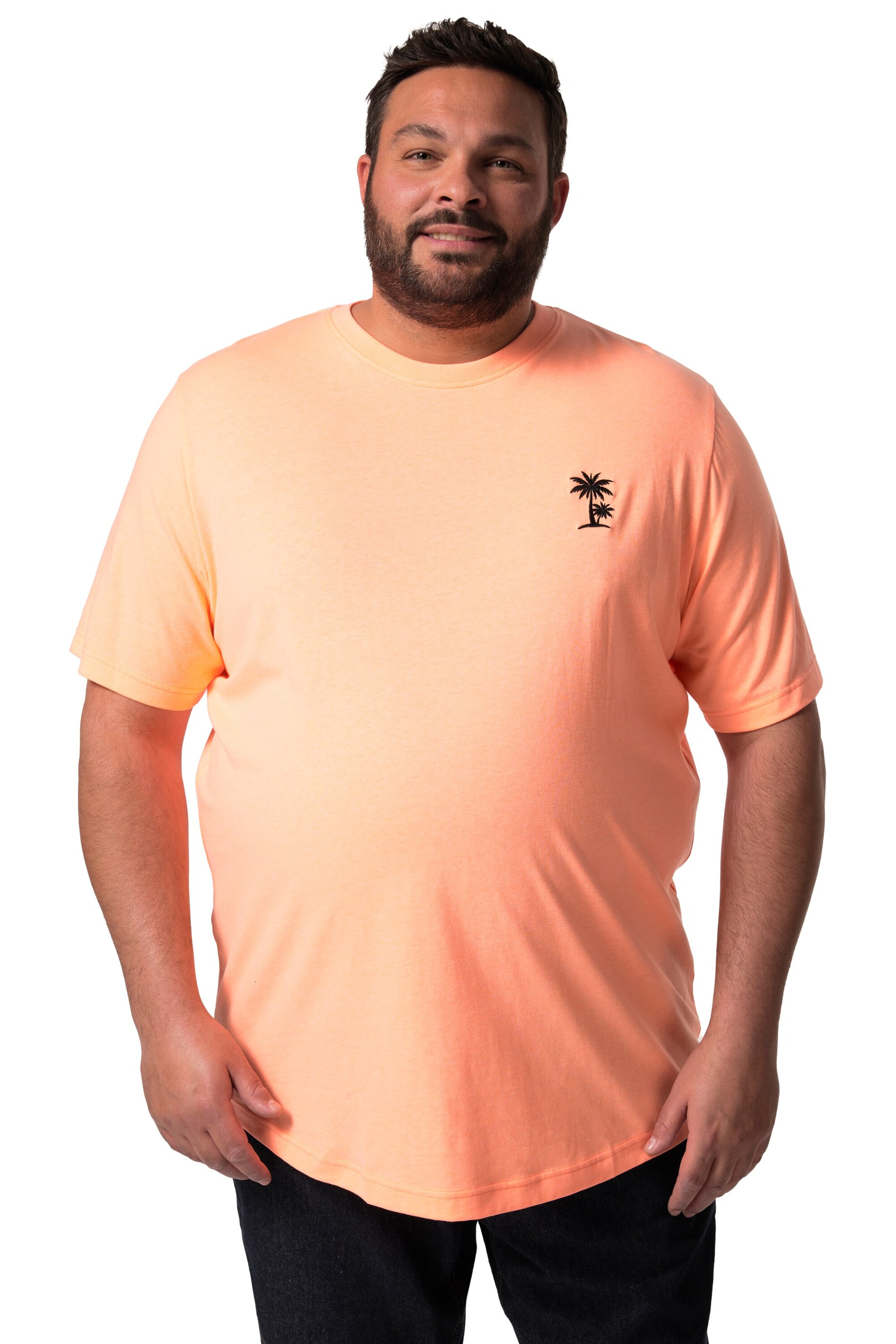 Men Plus Shirt in Orange: front