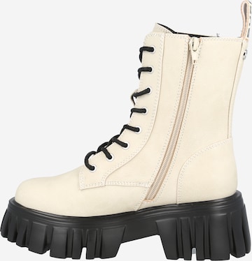 BUFFALO Lace-Up Ankle Boots 'Selen' in White