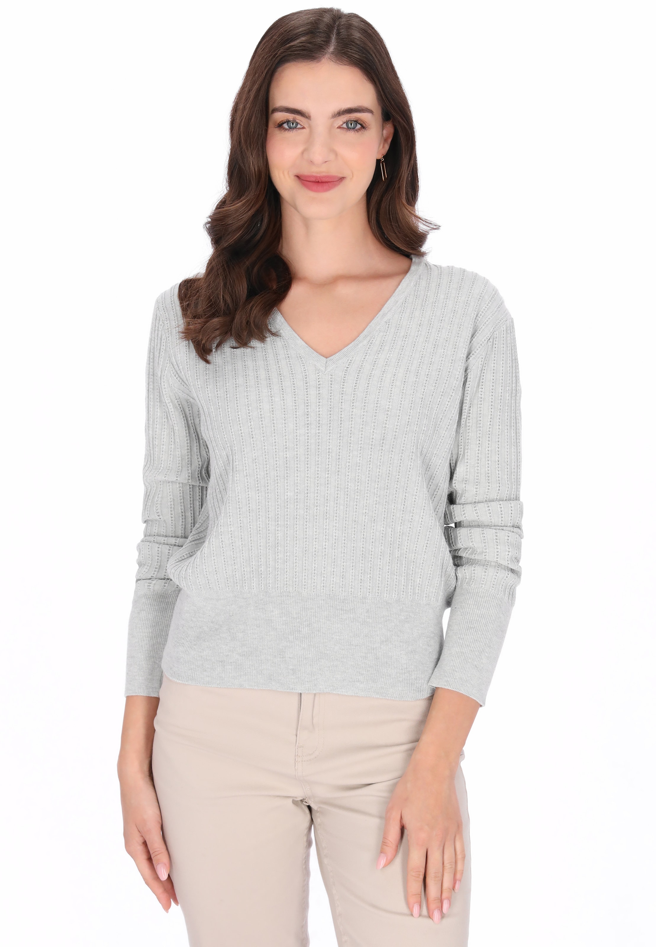 Pull-over Usha en gris : devant