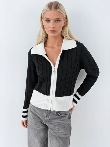 My fashion Knit Cardigan 'Strickjacken' in Black: front