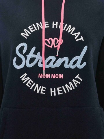 Zwillingsherz Sweatshirt 'Meine Heimat' in Blau