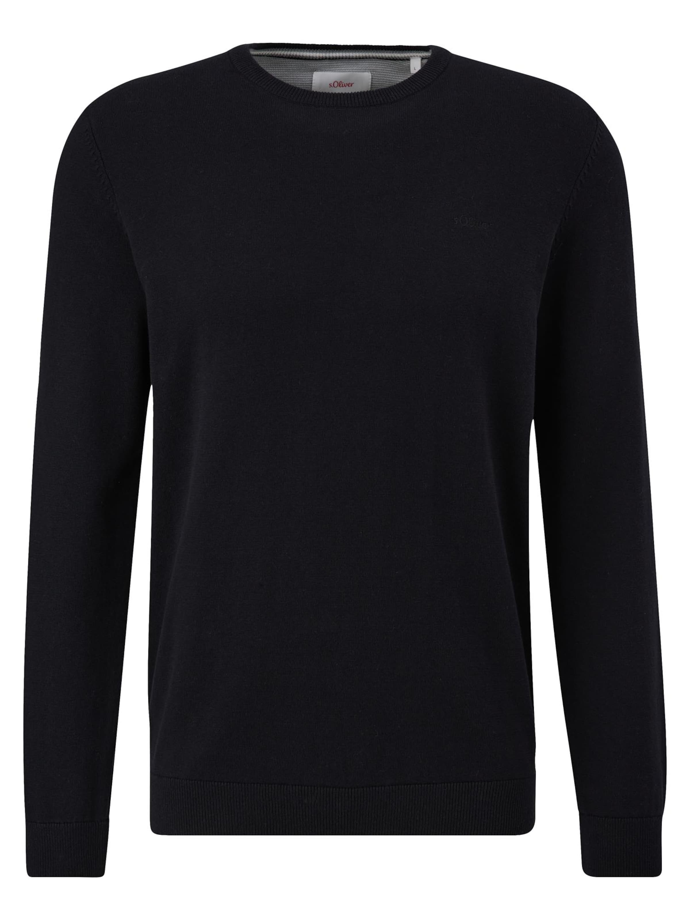 s.Oliver Pullover 'Basic'‌‌‌‌ in Schwarz: Vorderseite