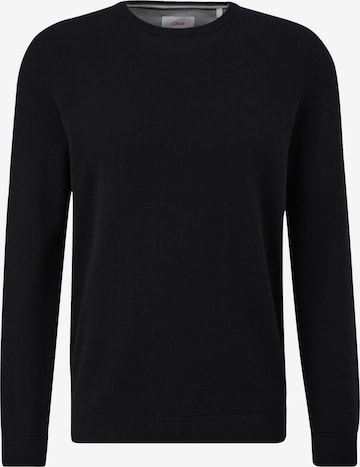 s.Oliver Pullover 'Basic' in Schwarz: Vorderseite