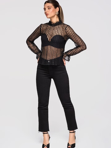 Ombre Bluse‌‌‌‌‌‌‌ in Schwarz