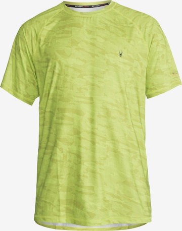 T-Shirt fonctionnel Spyder en vert : devant