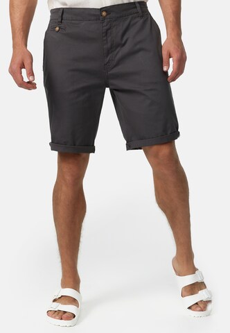 INDICODE JEANS Regular Chino trousers 'Creel' in Grey: front