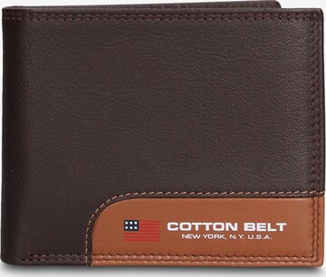 Portamonete 'Portafoglio Uomo Vera Pelle Bicolore - Cotton Belt' di cotton belt in marrone: frontale