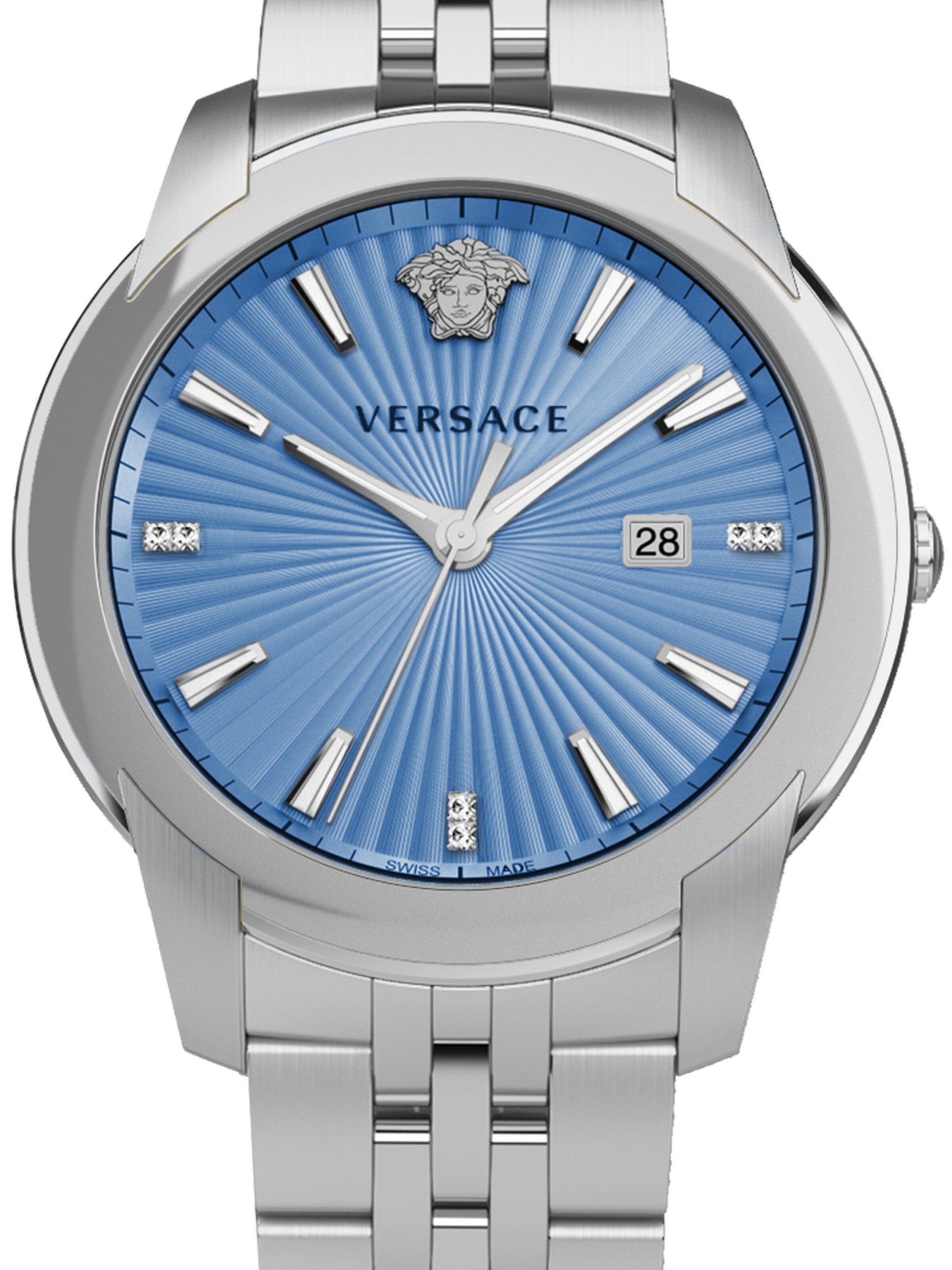VERSACE Analoog horloge 'V-Urban' in Blauw