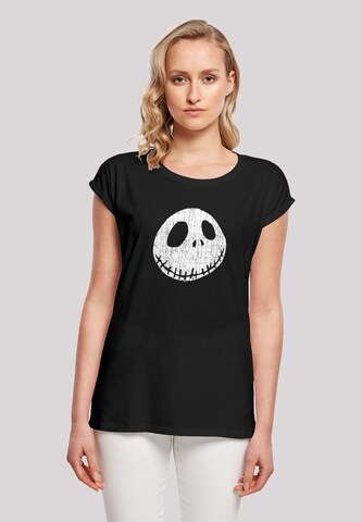 T-shirt 'Disney The Nightmare Before Christmas Jack Cracked Face' F4NT4STIC en noir : devant