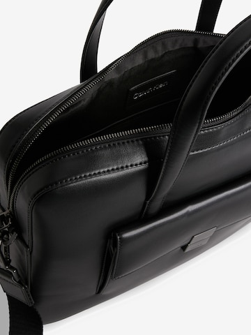 Borsa portadocumenti 'Iconic Plaque' di Calvin Klein in nero