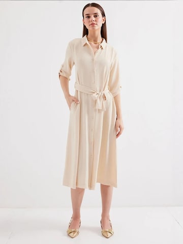 Bigdart - Vestido 'Midi' em bege: frente