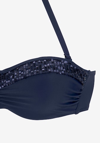 BRUNO BANANI Bandeau Bikini i blå