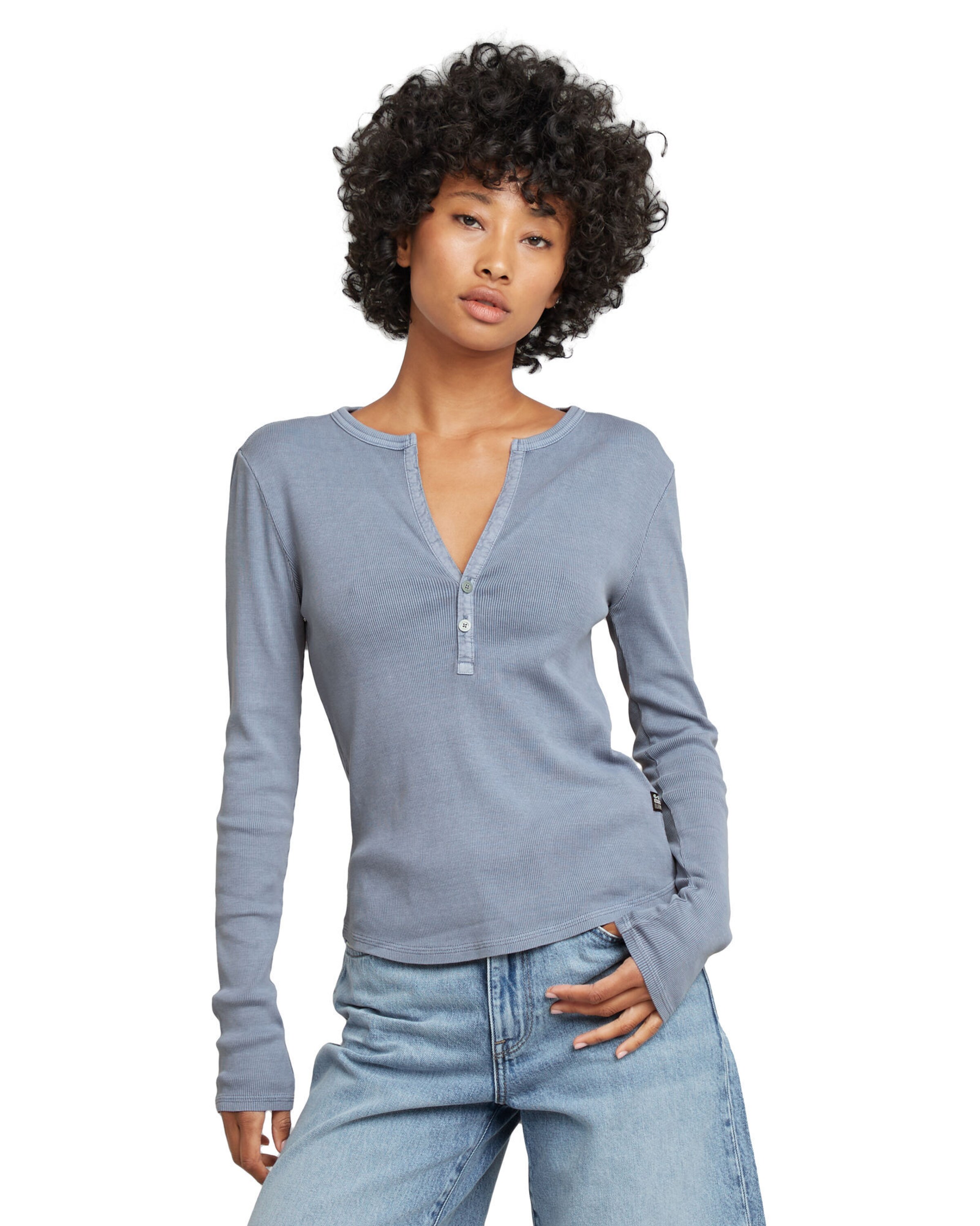 G-STAR Shirt 'Deep' in Blau: Vorderseite