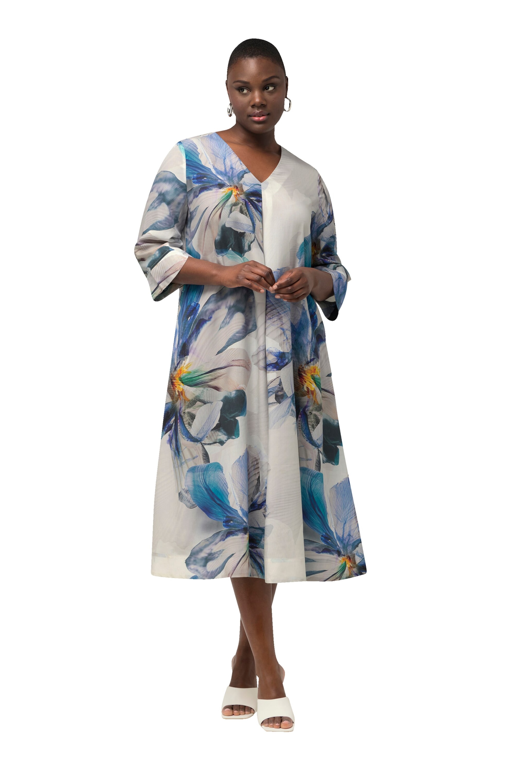 Ulla Popken Jurk in Blauw: voorkant