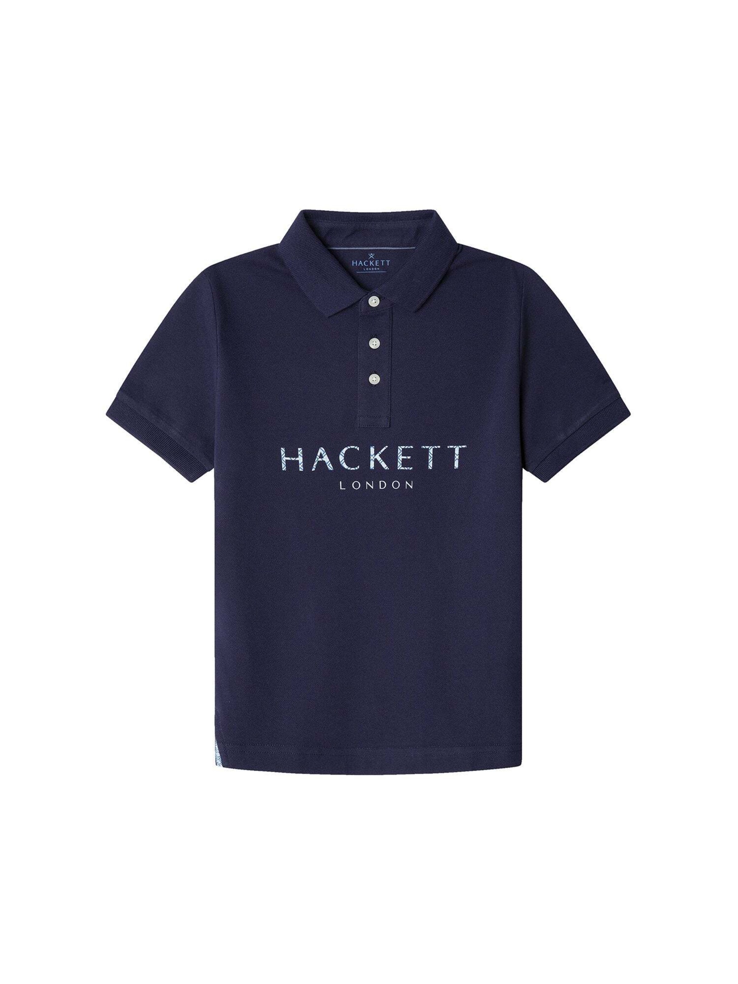Hackett London T-Shirt en bleu marine / blanc, Vue avec produit