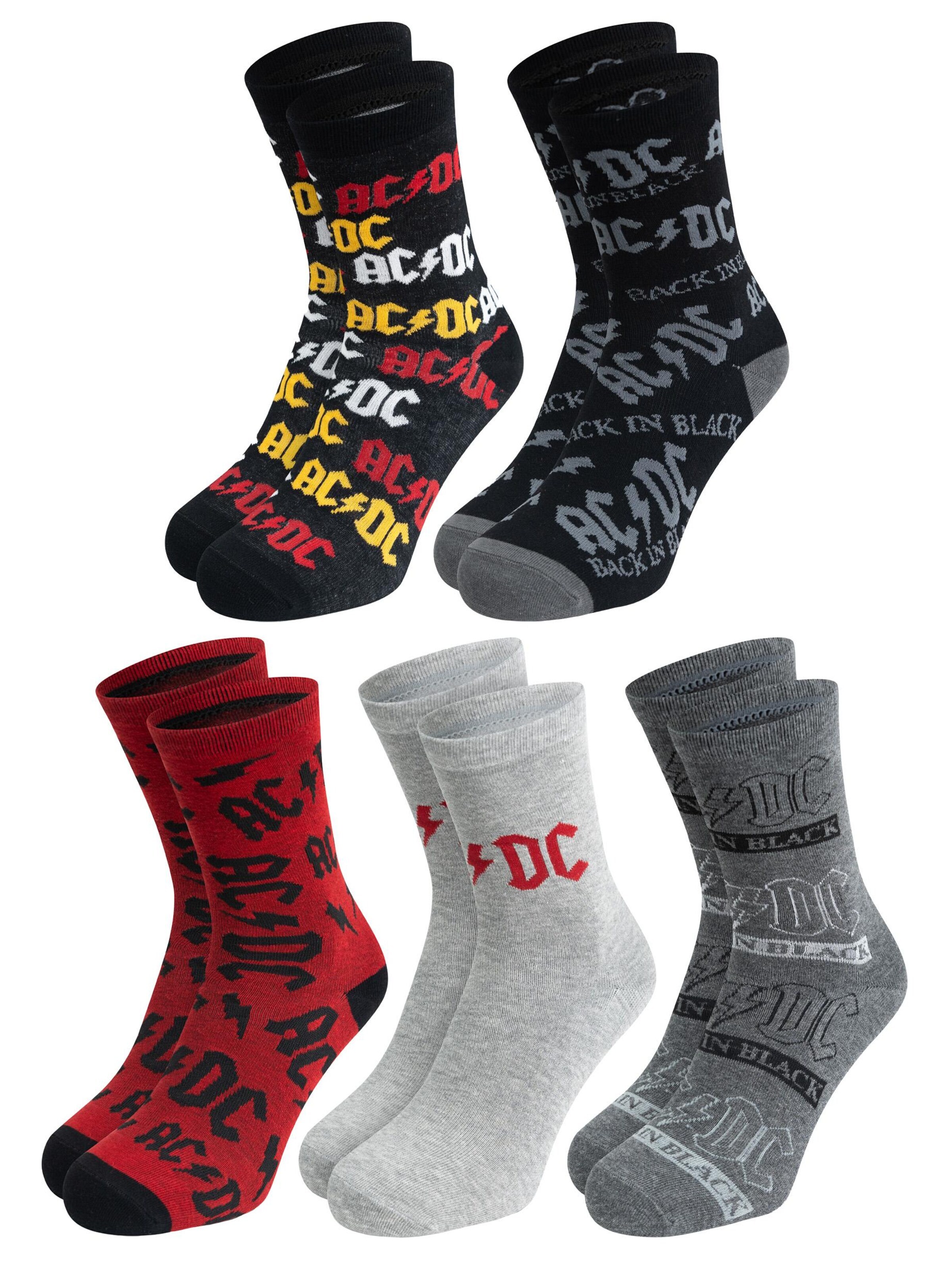 AC/DC Socken‌‌‌‌‌‌‌ in Mischfarben: Vorderseite